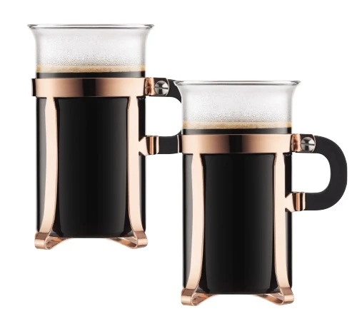 2 Tasses Cuivre Rosée - 30 Cl - Bodum Chambord