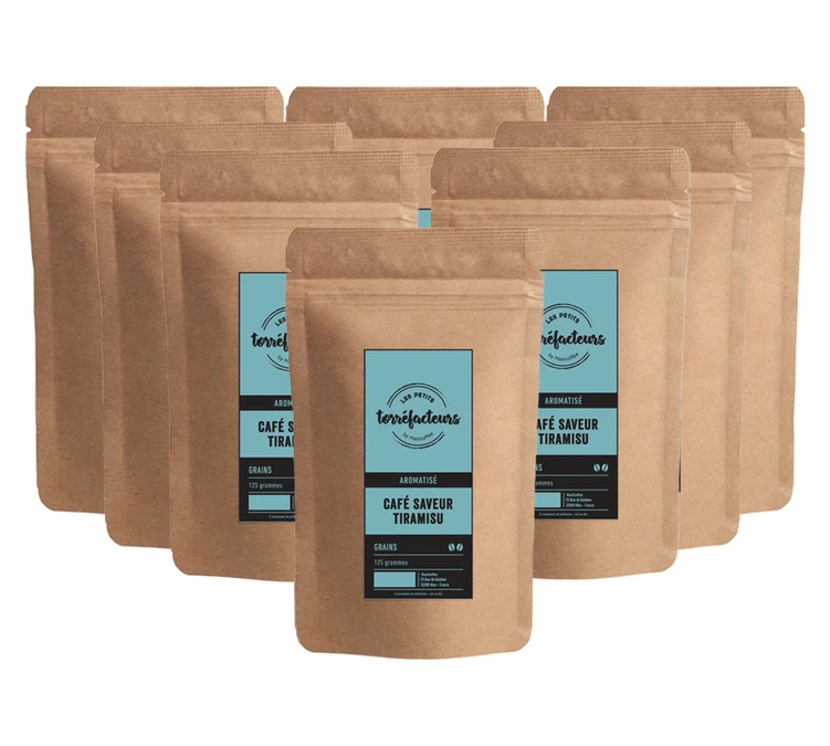 8x125 G Café En Grain - Saveur Tiramisu LES PETITS TORREFACTEURS