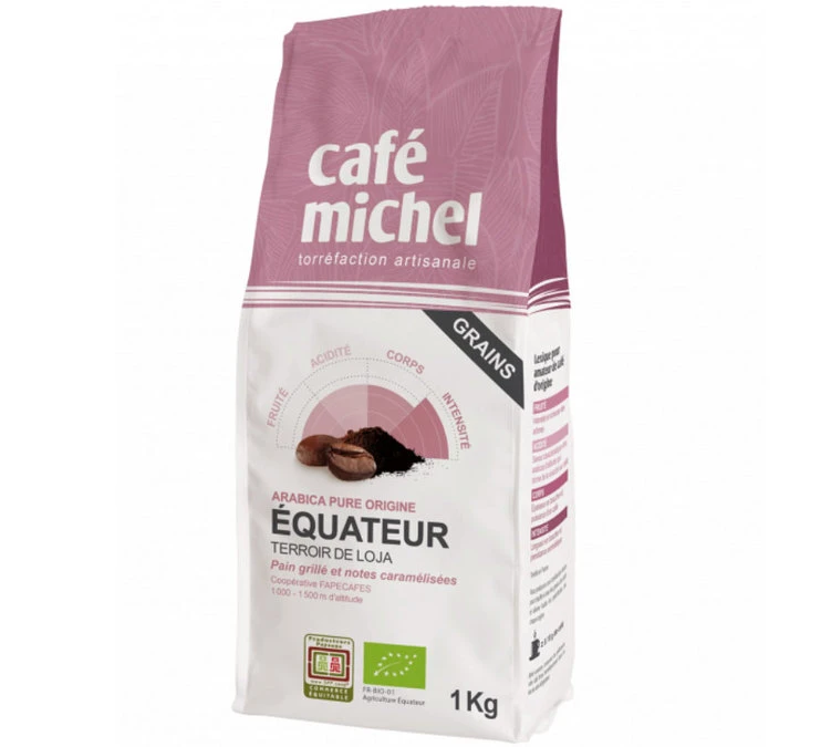Café En Grains Bio Equateur - 1Kg - Café Michel