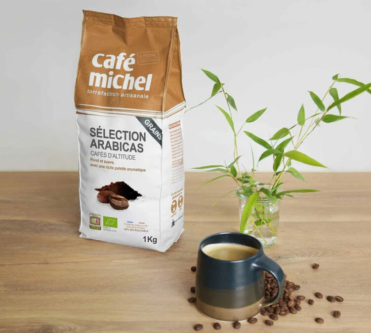 1 Kg Café En Grain Bio Sélection Arabicas - Café Michel – Image 2
