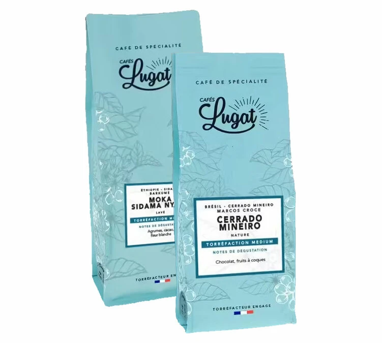 Pack Café En Grains : Brésil - Cerrado Mineiro + Ethiopie - Sidama Nyala - 2x1kg - Cafés Lugat