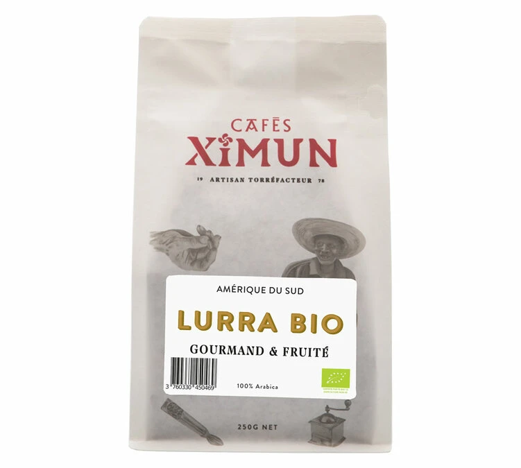 250gr - Café En Grains Cafés Ximun - Lurra Bio Pur Arabica