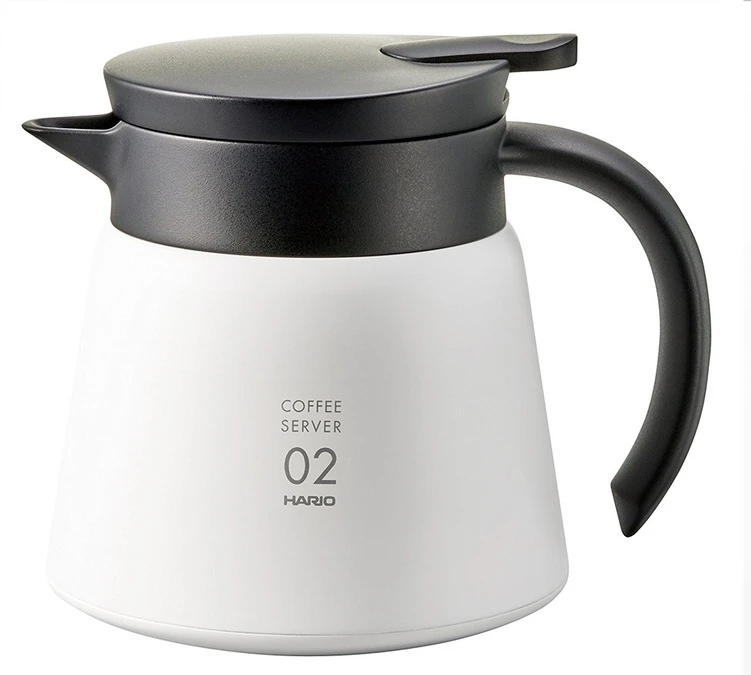 Carafe Isotherme V60 55 Cl Inox Double Paroi - Blanche - HARIO