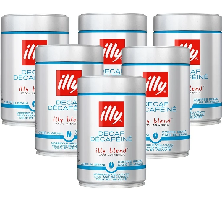 Café En Grains Illy Décaféiné - 6x250gr