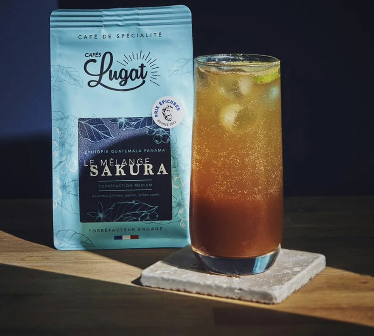 1kg Café En Grains : Le Mélange Sakura - Cafés Lugat – Image 3