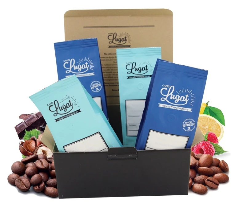 Coffret Découverte Cafés Lugat (4 Cafés En Grains X 250g)