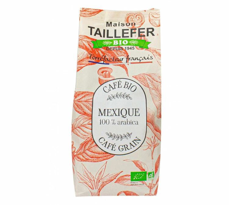 500g Café En Grain Bio Mexique Maison Taillefer