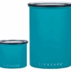 Lot 2 Boites De Conservation Inox - AIRSCAPE - Avec Vide D'air Turquoise Mat - 500g Et 250g