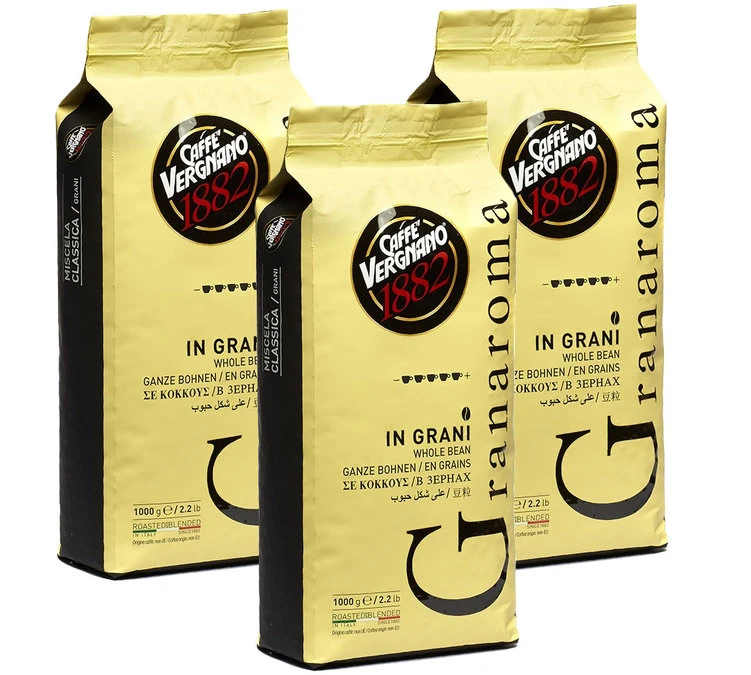 Caffè Vergnano 3x1kg Café En Grain Gran Aroma - CAFFE VERGNANO